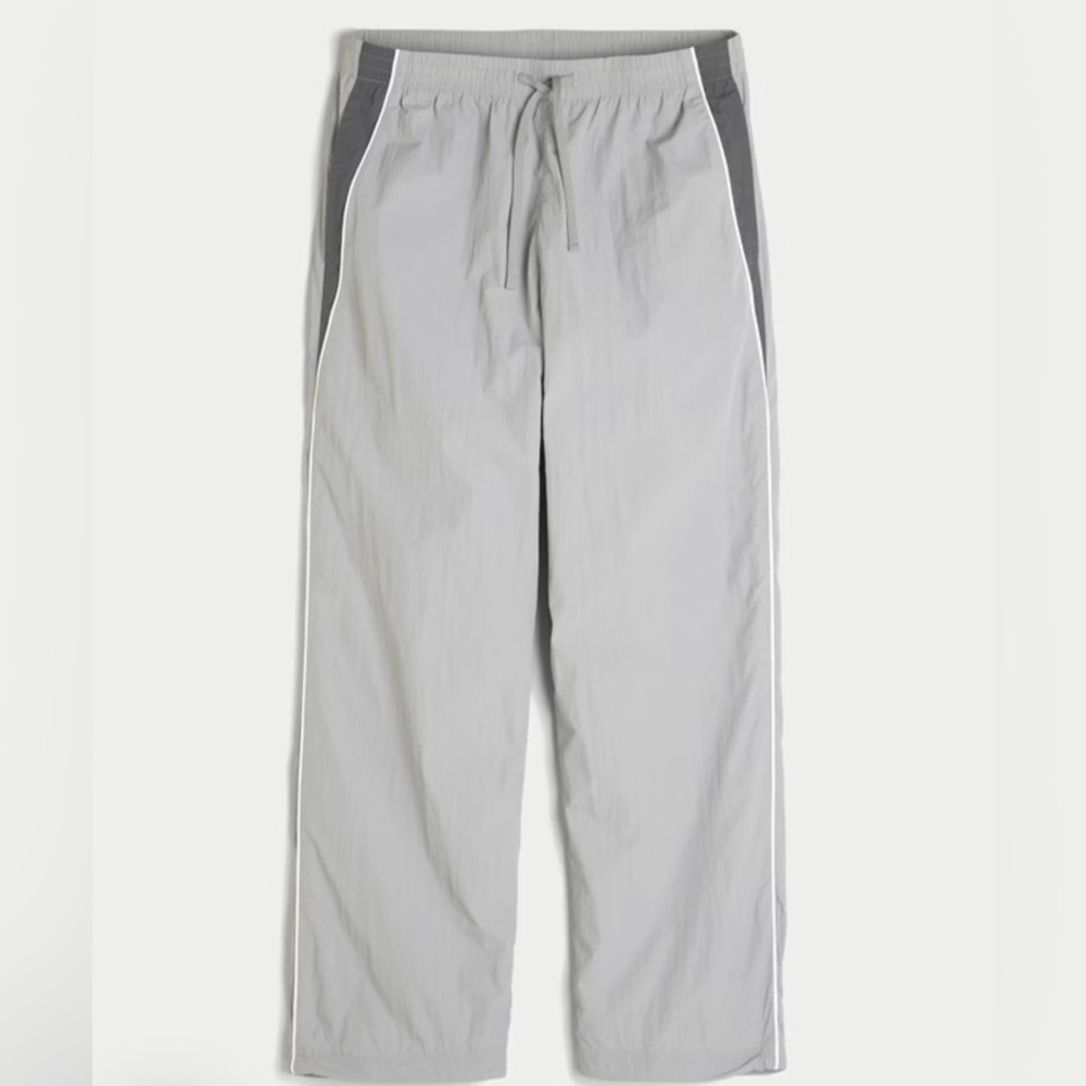 Hollister Light Gray Track Pants with Dark Gray Side Panels - NWT